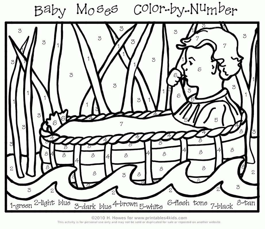 Free Printable Baby Moses Coloring Pages