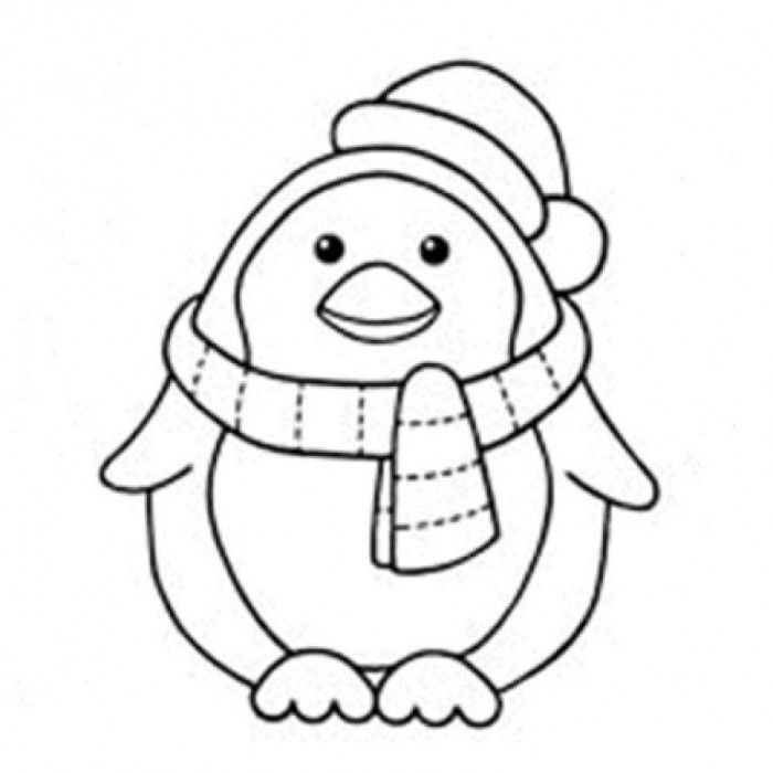 Sitting Penguin Coloring Page | Kids Coloring Page