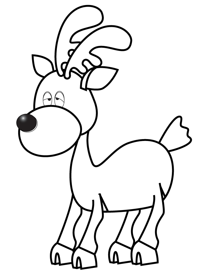 Reindeer Coloring Pictures - Coloring Home
