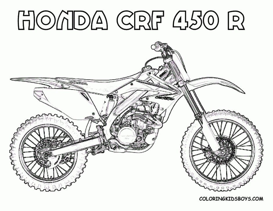Dirt Bike Coloring Pages For Kids - Coloring Home
