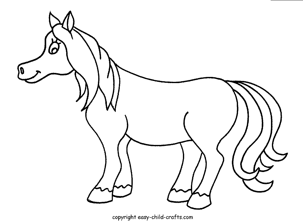 Cartoon Horse Coloring Pages - Coloring Home