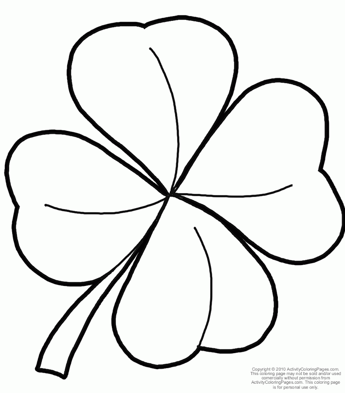 four-leaf-clover-template-coloring-home