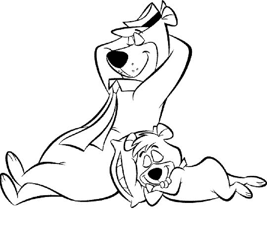 yogi bear cartoon coloring pages - photo #14