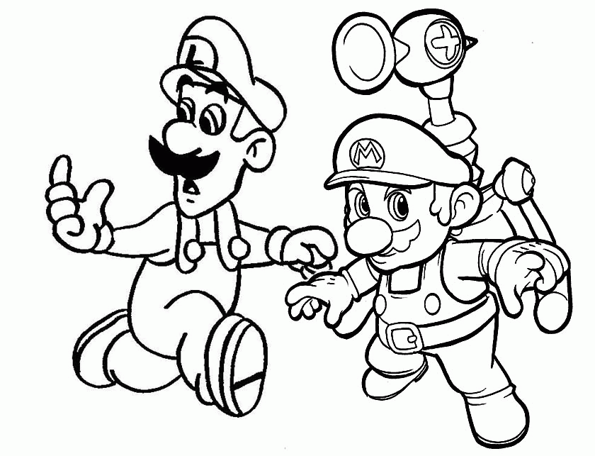 Super Mario Brothers Coloring Pages - Coloring Home