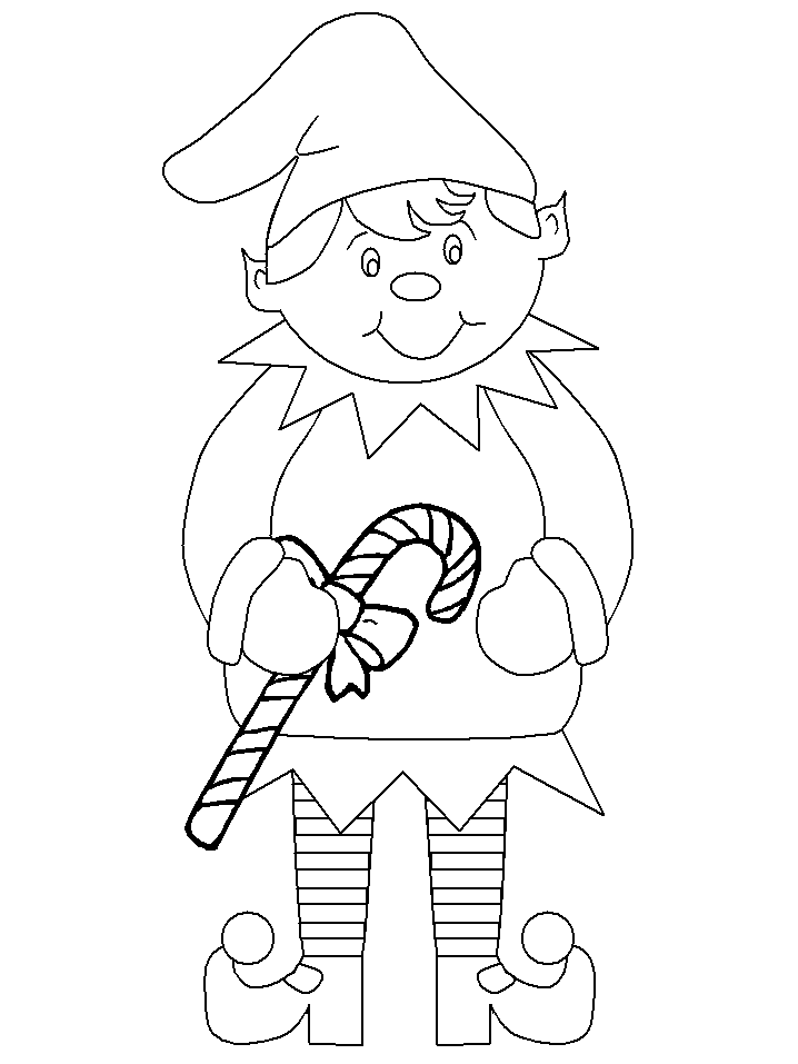 christmas elf coloring pages book
