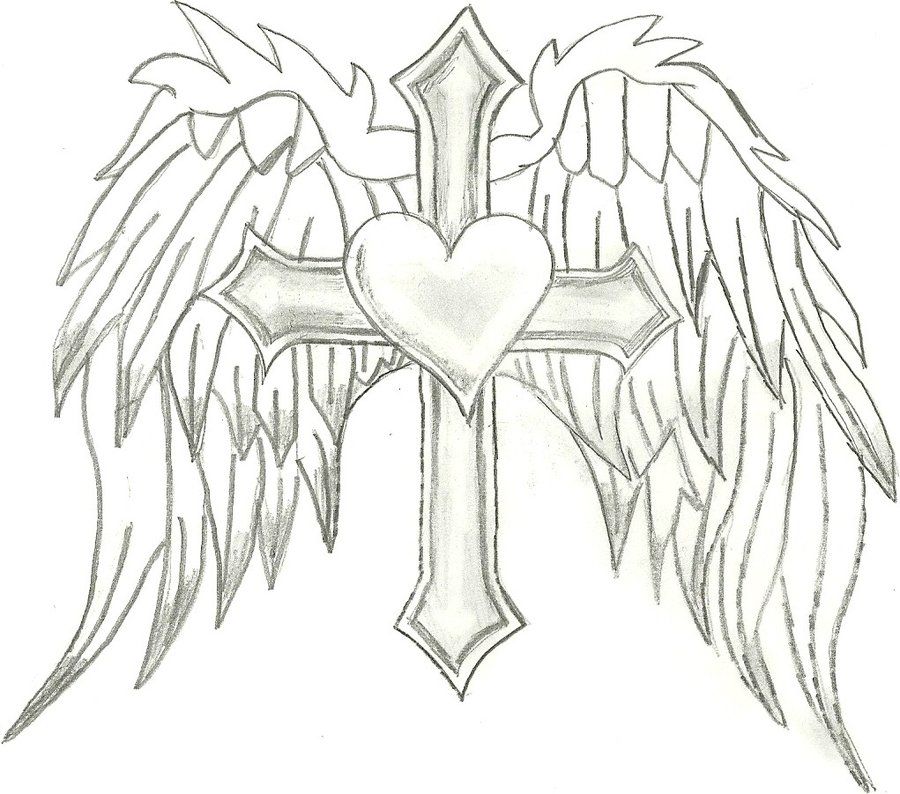 Search Results » Cool Drawings Of Crosses With Wings