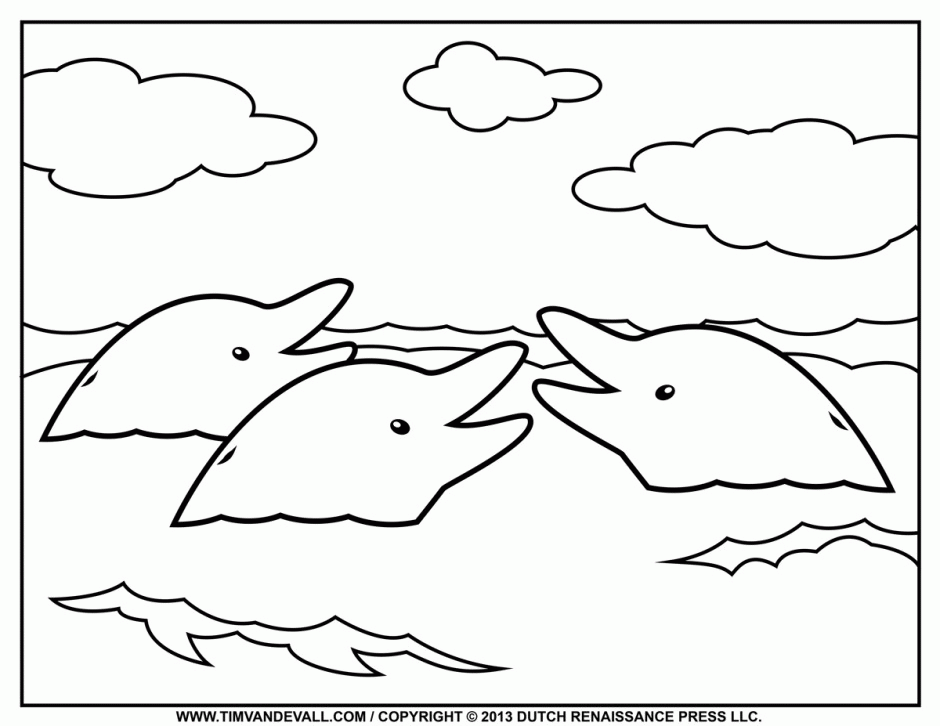 mama and baby dolphin coloring pages - photo #25