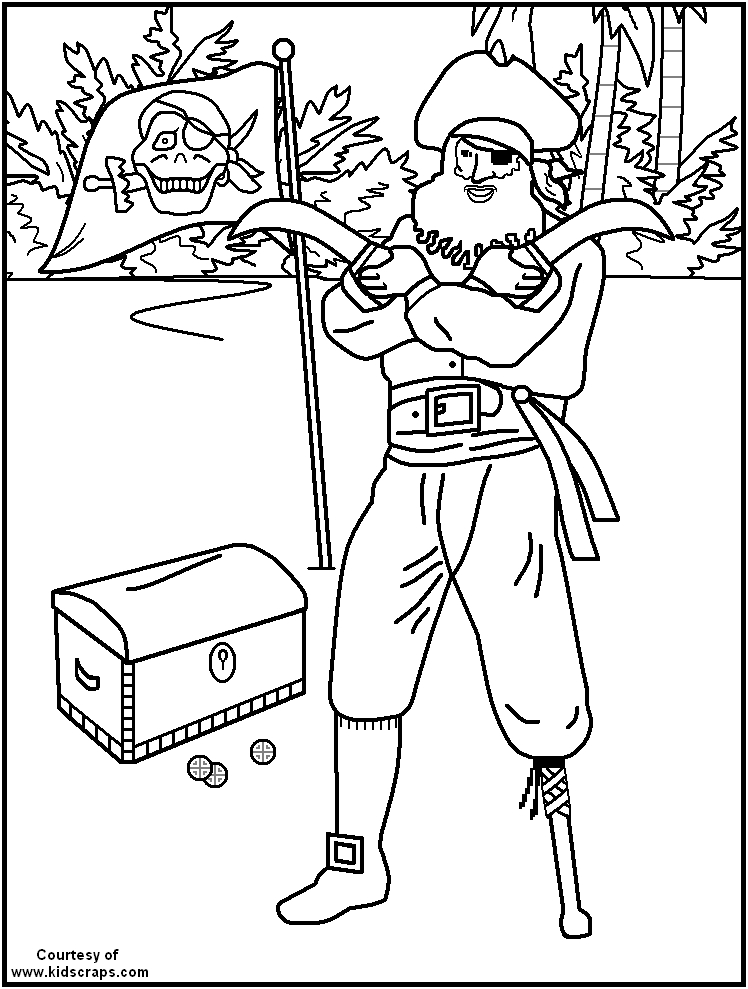 Pirate Coloring Pages For Kids - Coloring Home