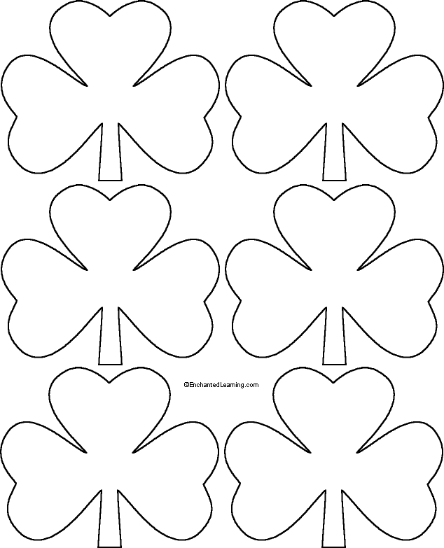 Free Printable Shamrock Coloring Pages / ColorMeCrazy org: Printable