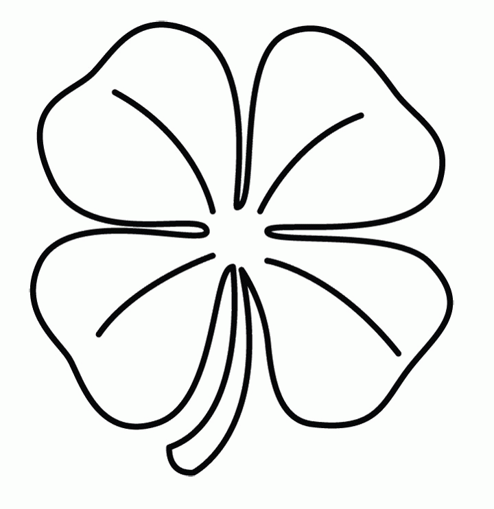 Printable Four Leaf Clover Coloring Home