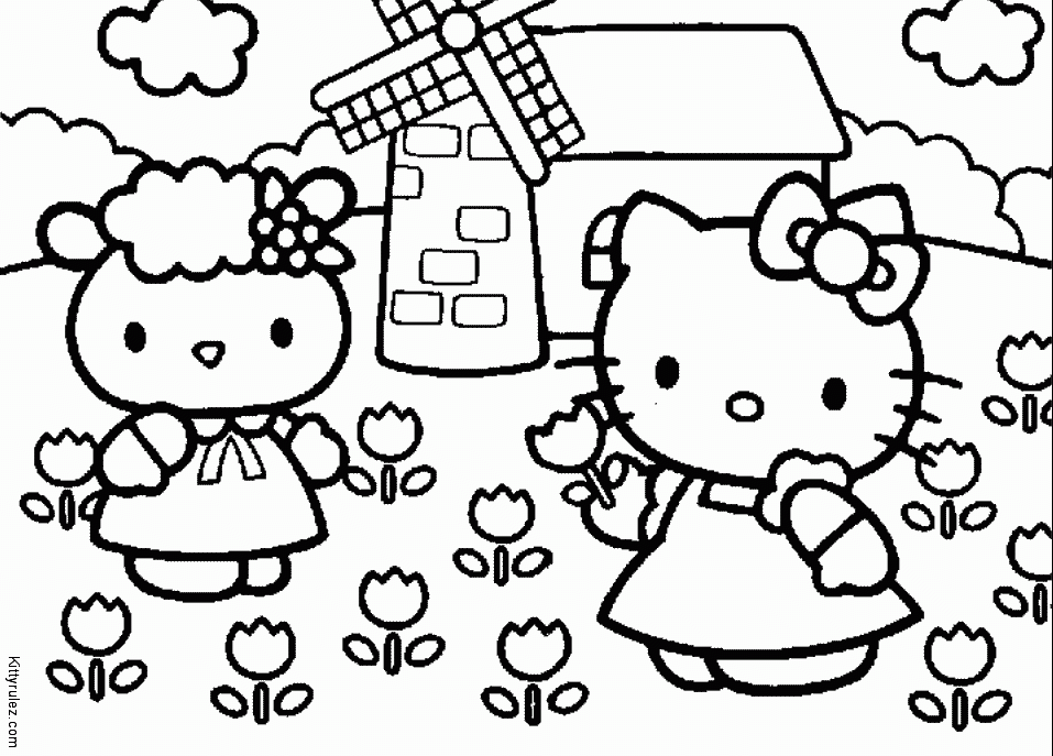 Coloring Pages Kitty Home Online