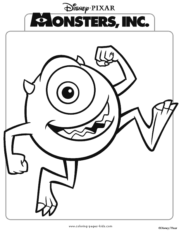 Coloring Pages Monsters Inc Coloring Home