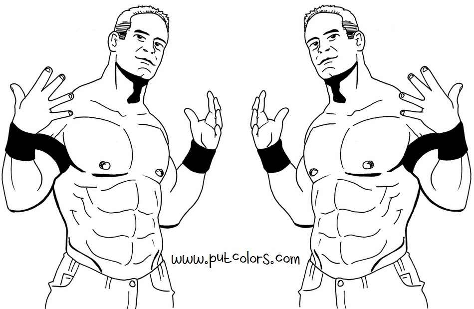 wwe theme Colouring Pages