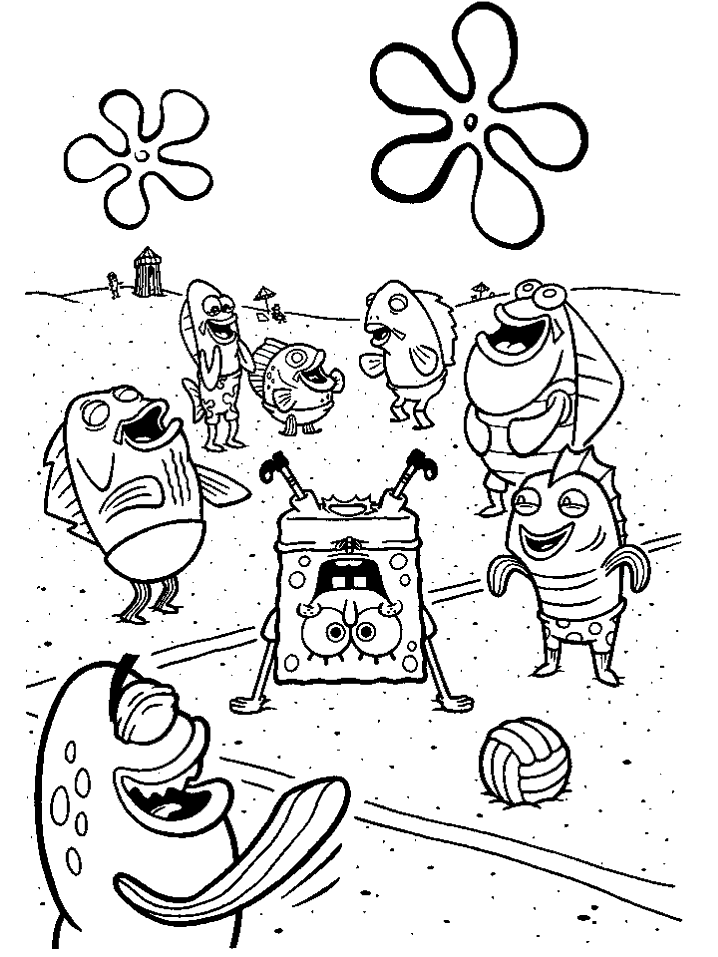 Spongebob Coloring Pages (4) | Coloring Kids
