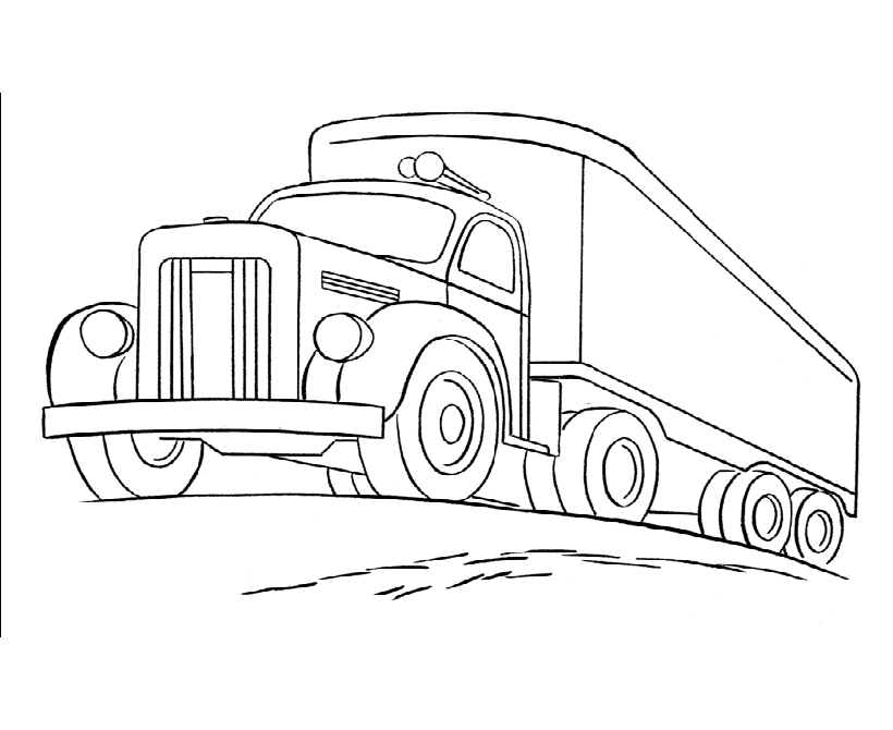 semi truck coloring pictures | Coloring Picture HD For Kids 