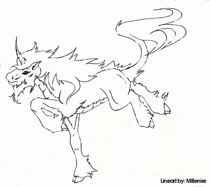 Unicorn Coloring Pages Pictures Fantasy Unicorns Tattoo