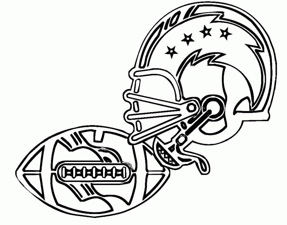 Football Helmet Interesting And Cool Coloring Pages - Football 