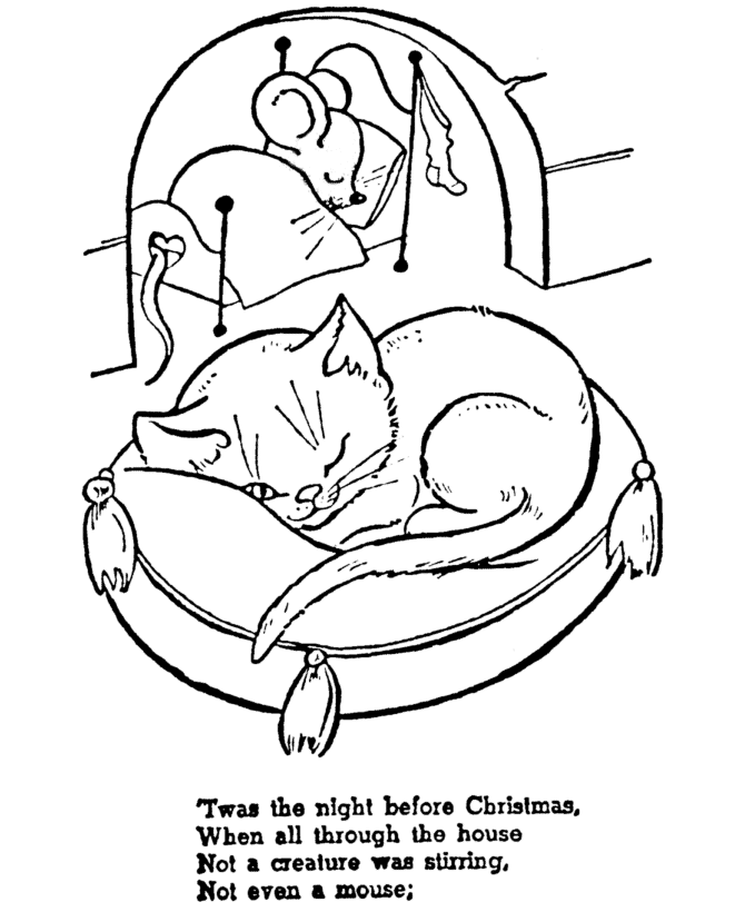 Twas The Night Before Christmas Coloring Pages - Coloring Home