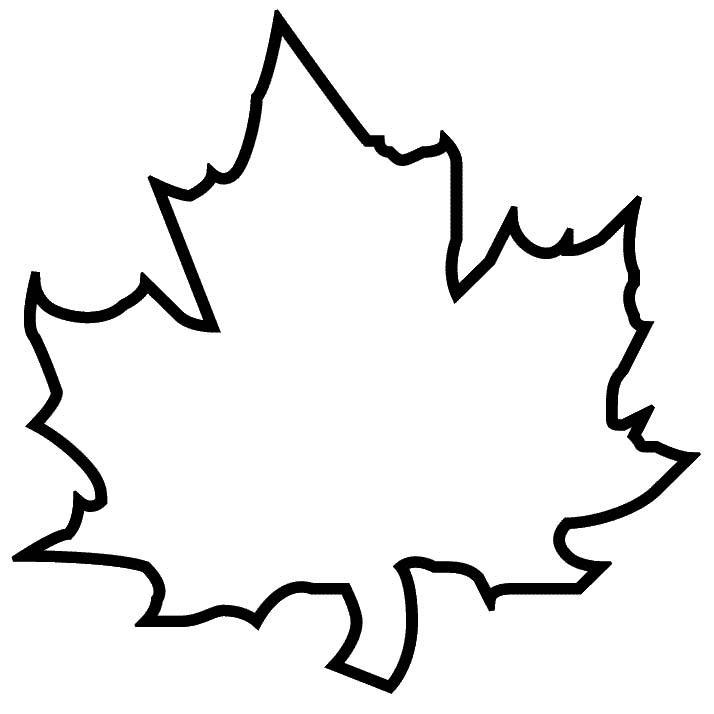Large Leaf Coloring Page - Coloring Home