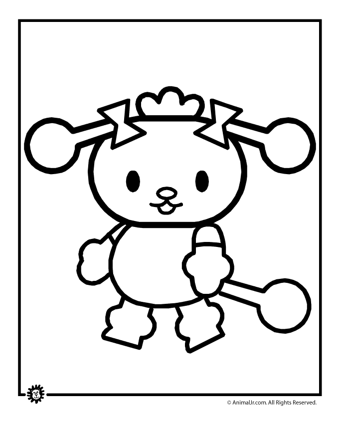 cute poodle Colouring Pages (page 2)