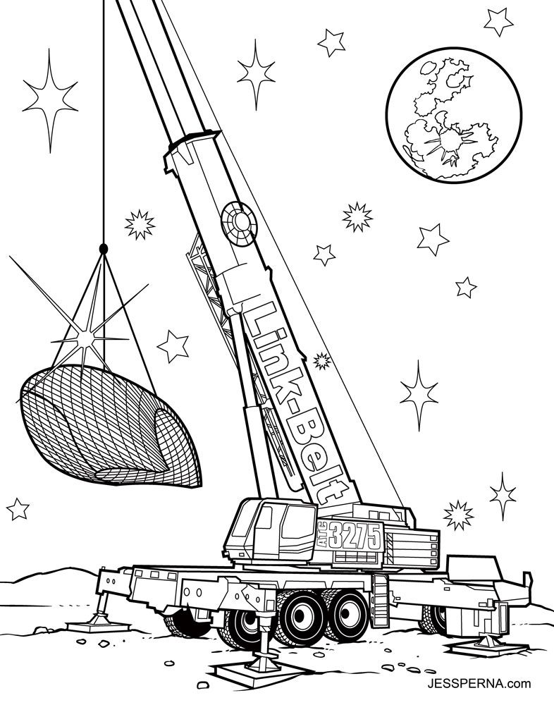Crane Truck Coloring Pages