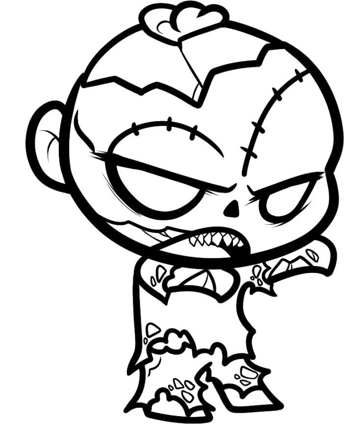 Scary Zombie Coloring Pages Coloring Home