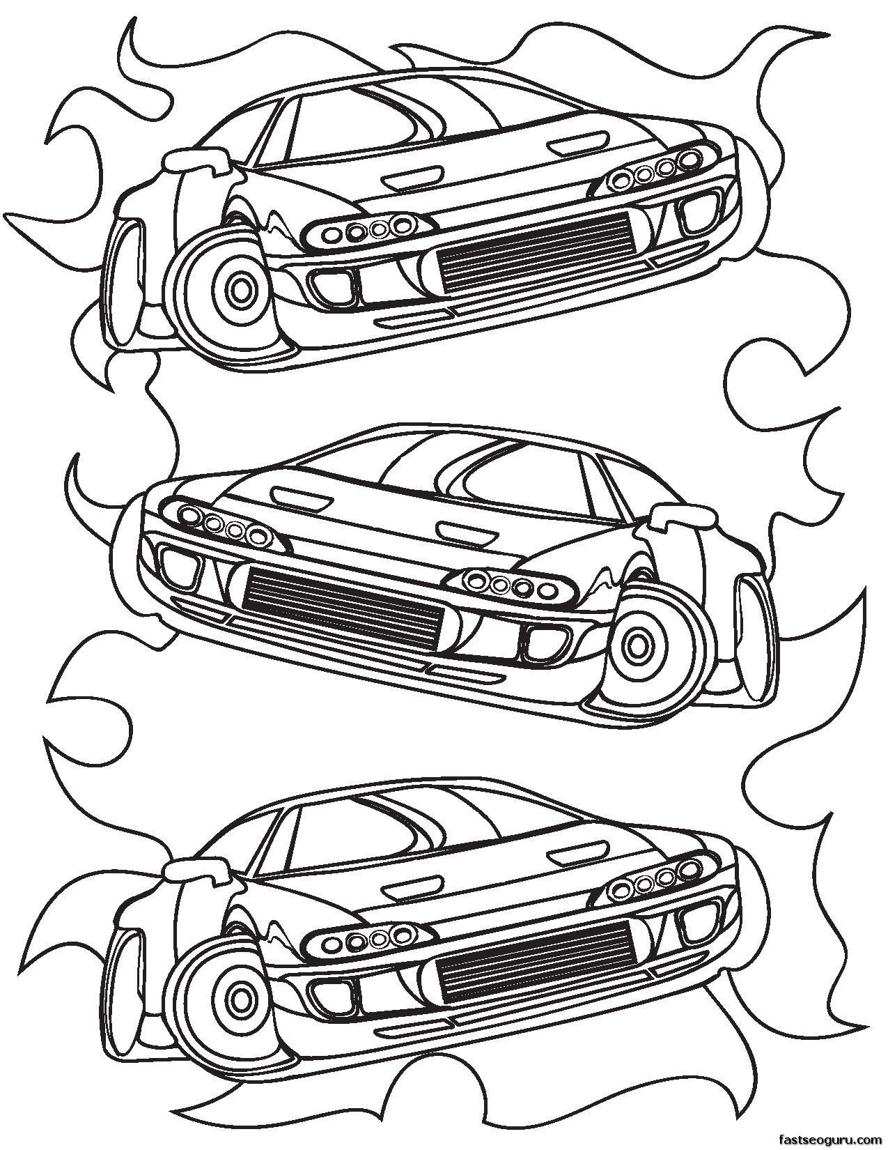 Coloring Pages For Boys Cars Printable Coloring Home