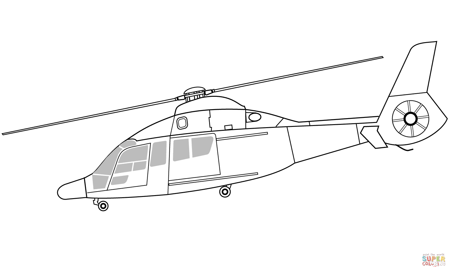 Eurocopter EC155 Rescue Helicopter coloring page | Free Printable ...