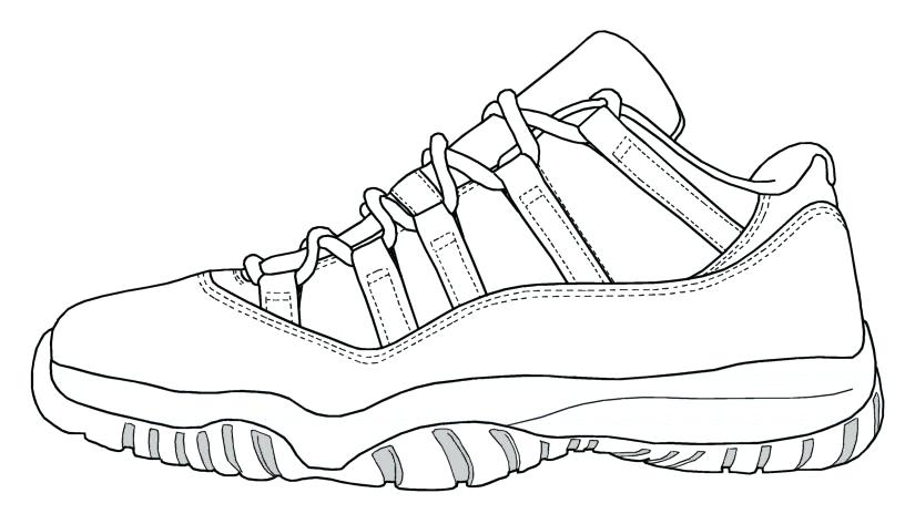 Tennis Shoe Coloring Pages at GetDrawings | Free download