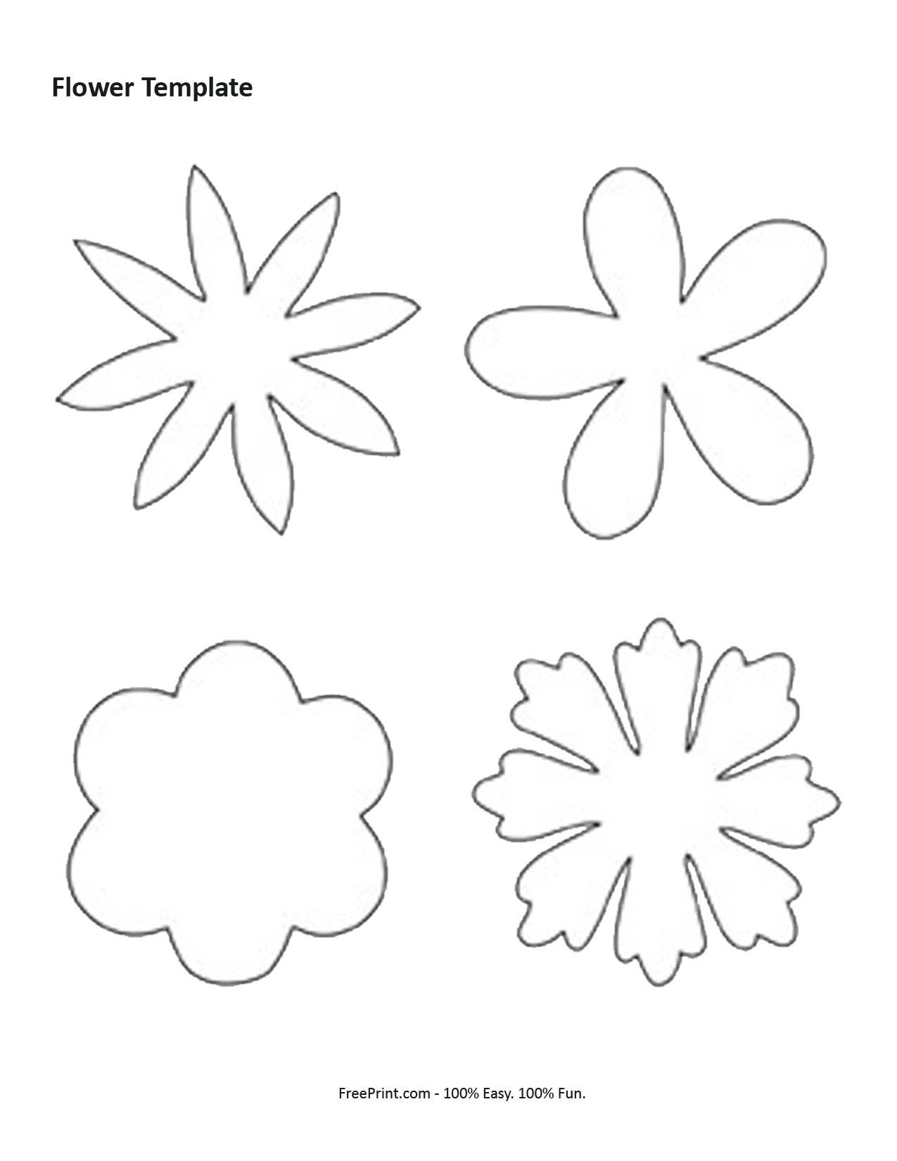 7 Best Images of Shape Flower Printable Templates - Free Printable ...