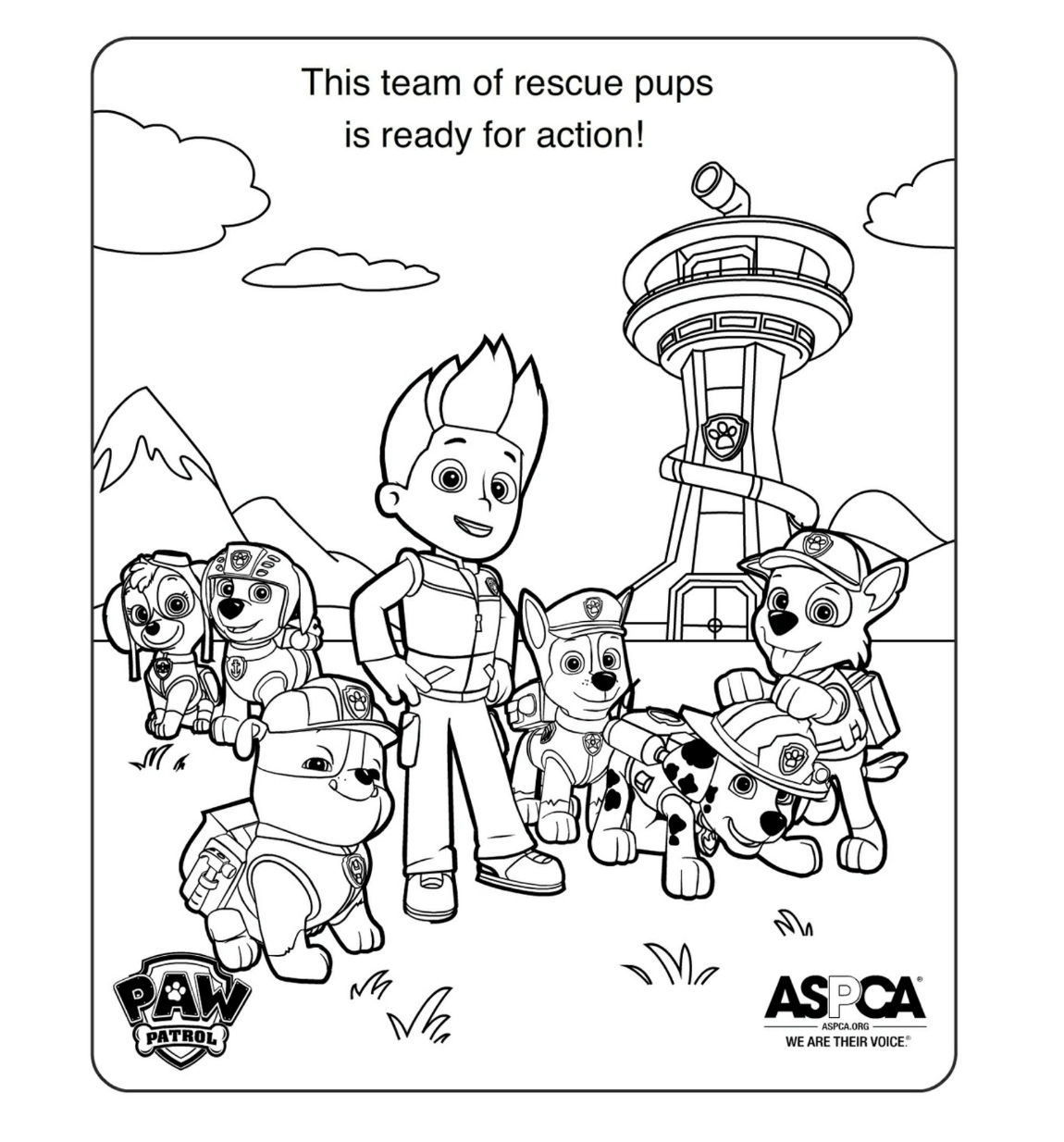 Paw Patrol Coloring Pages Home Pup