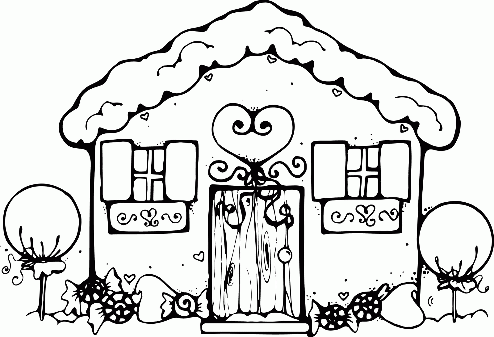 Free Coloring Pages Of House Outline Dog House Coloring Pages