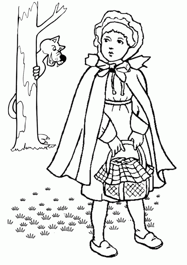 549 Animal Little Red Riding Hood Coloring Pages To Print for Adult