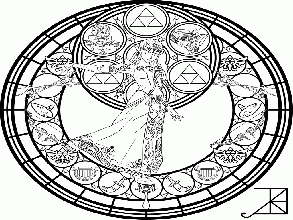 Stained Glass Coloring Pages Free Printables For Kindergarten
