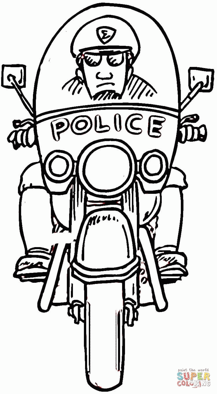 Free Printable Coloring Pages Policeman Coloring Home