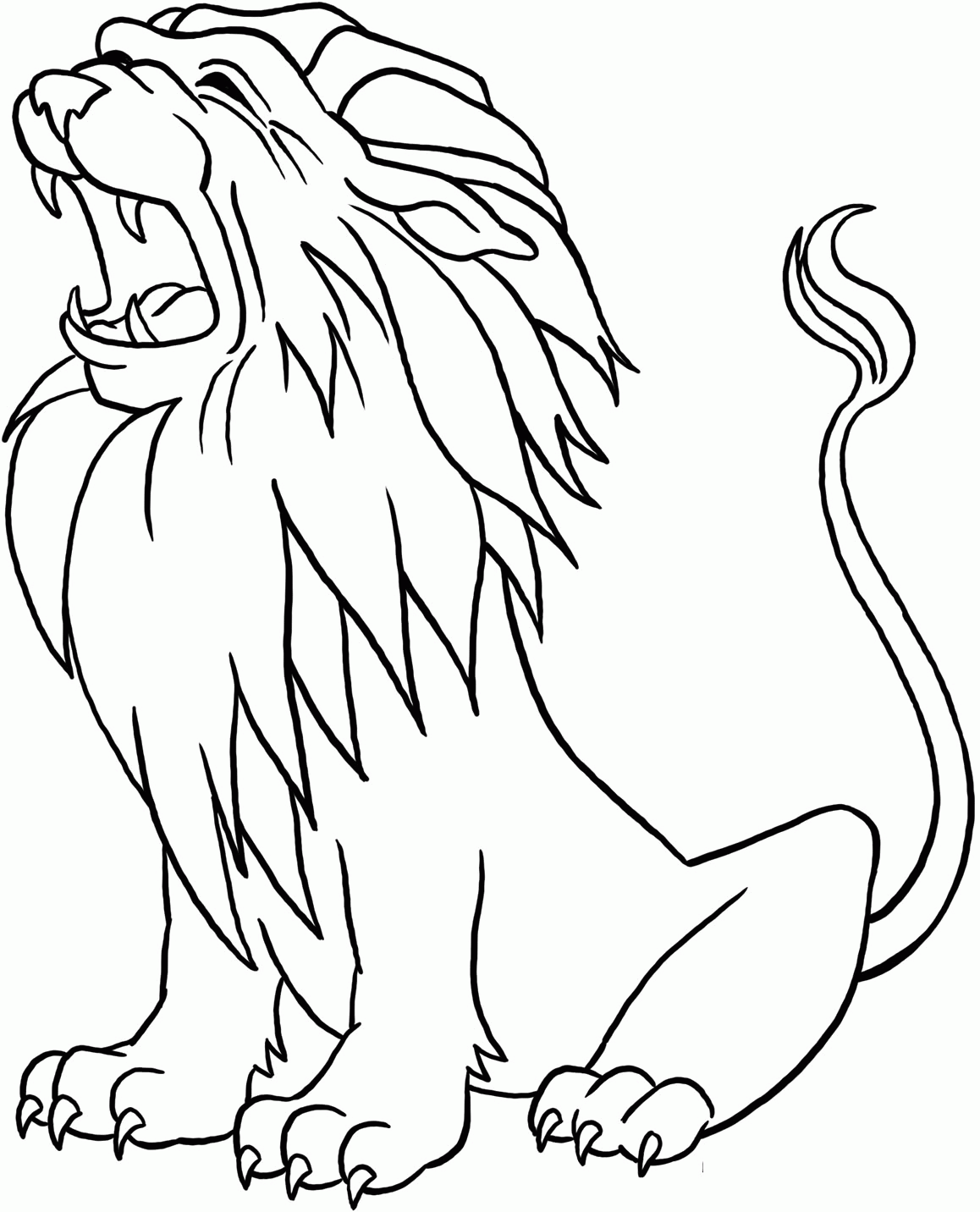 A LION WITH LITTLE LIONS COLORING PAGES - Coloring Home