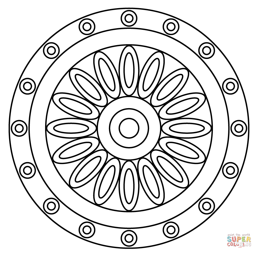 Coloring Pages Abstract Designs Easy Home Pattern Free