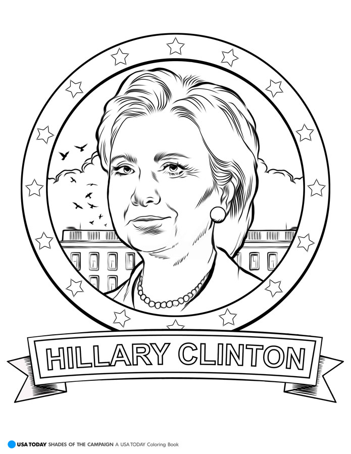 Hillary Clinton - US Elections 2016 Coloring Pages