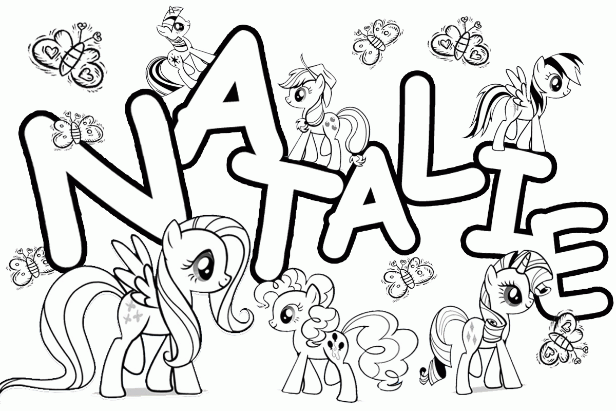 Natalie - Name Coloring Page For Girls - Coloring Home