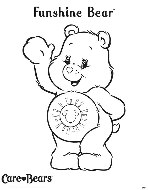 268 Simple Sunshine Care Bear Coloring Pages for Kids