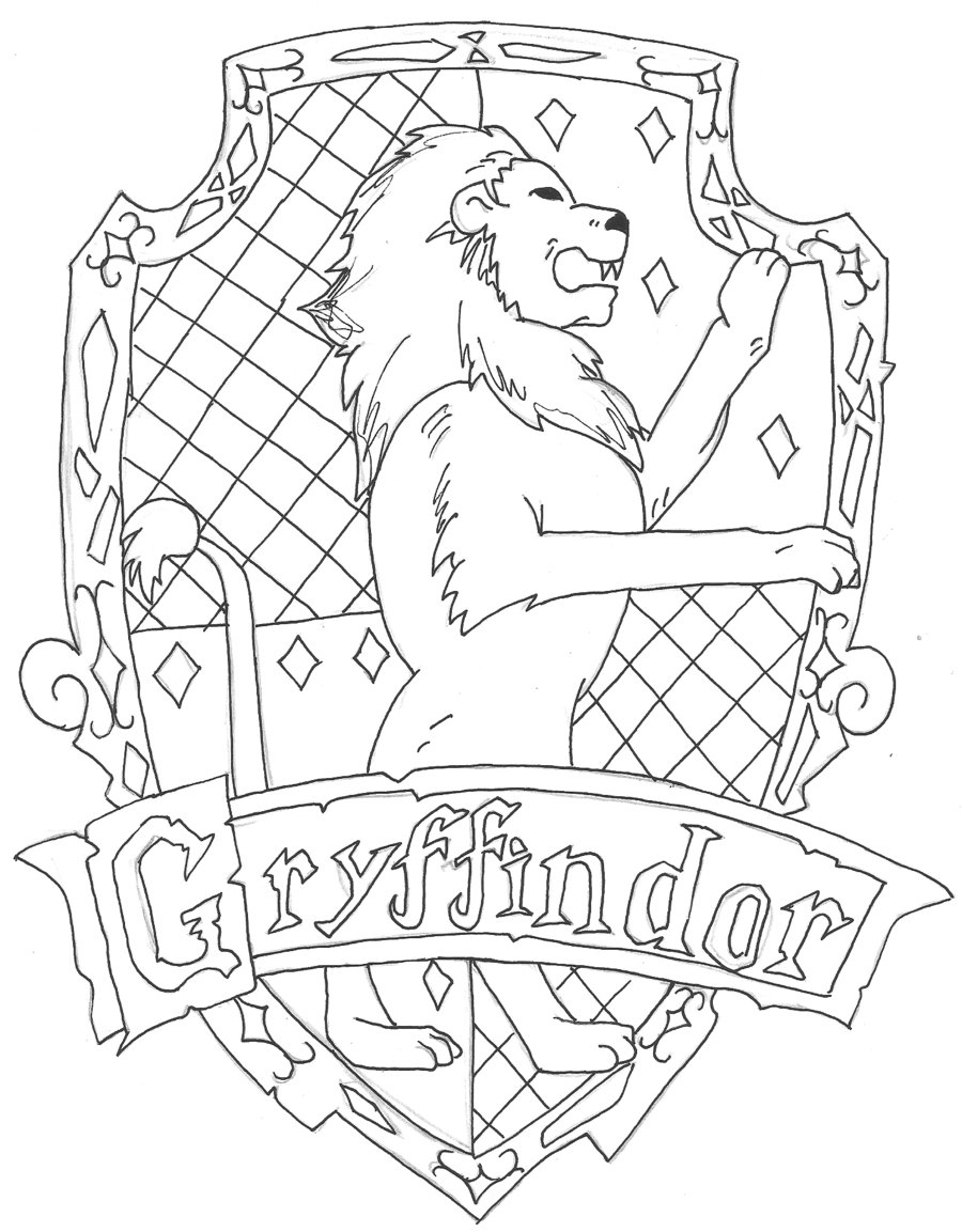 Hogwarts Crest Coloring Page - Coloring Home
