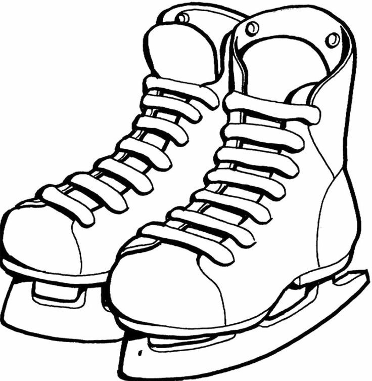 8 Pics of Hockey Skate Coloring Page - Ice Skate Coloring Page ...
