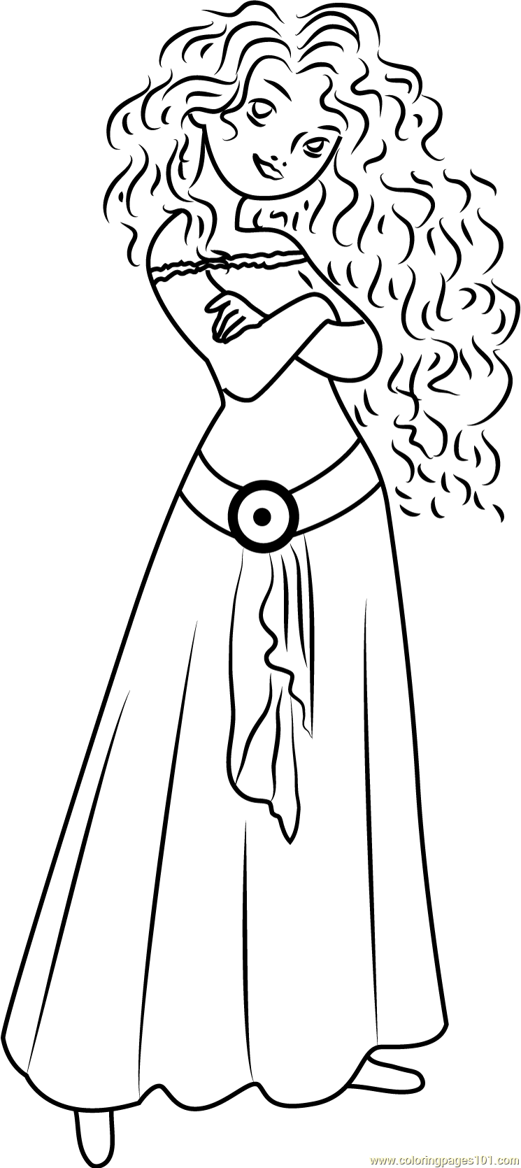 Cute Merida Coloring Page - Free Brave Coloring Pages ...