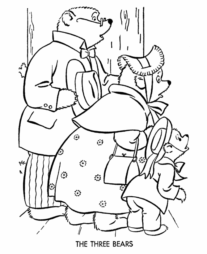 Goldilocks And The Three Bears Coloring Pages - Coloring Home