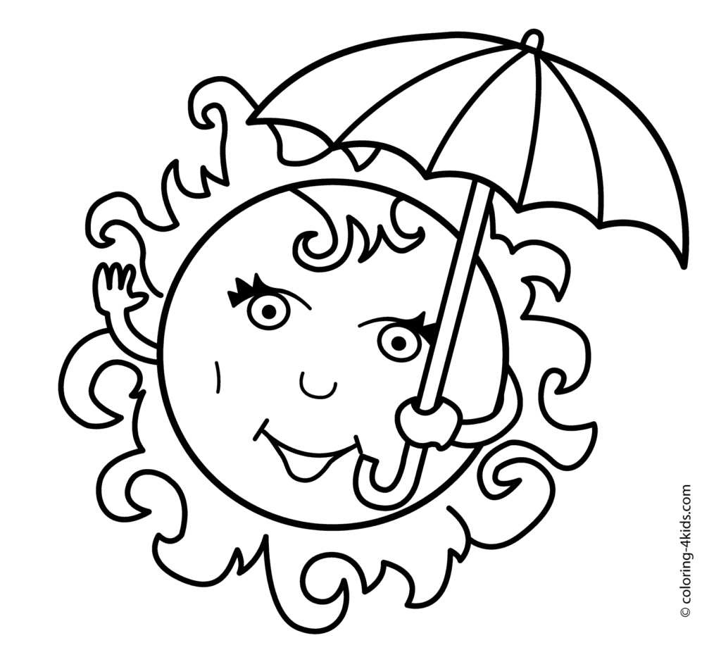 Coloring Pages summer season pictures for kids drawing: Free ...