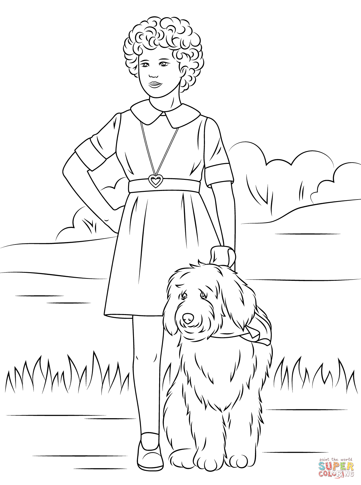 Orphan Annie - Coloring Pages for Kids and for Adults