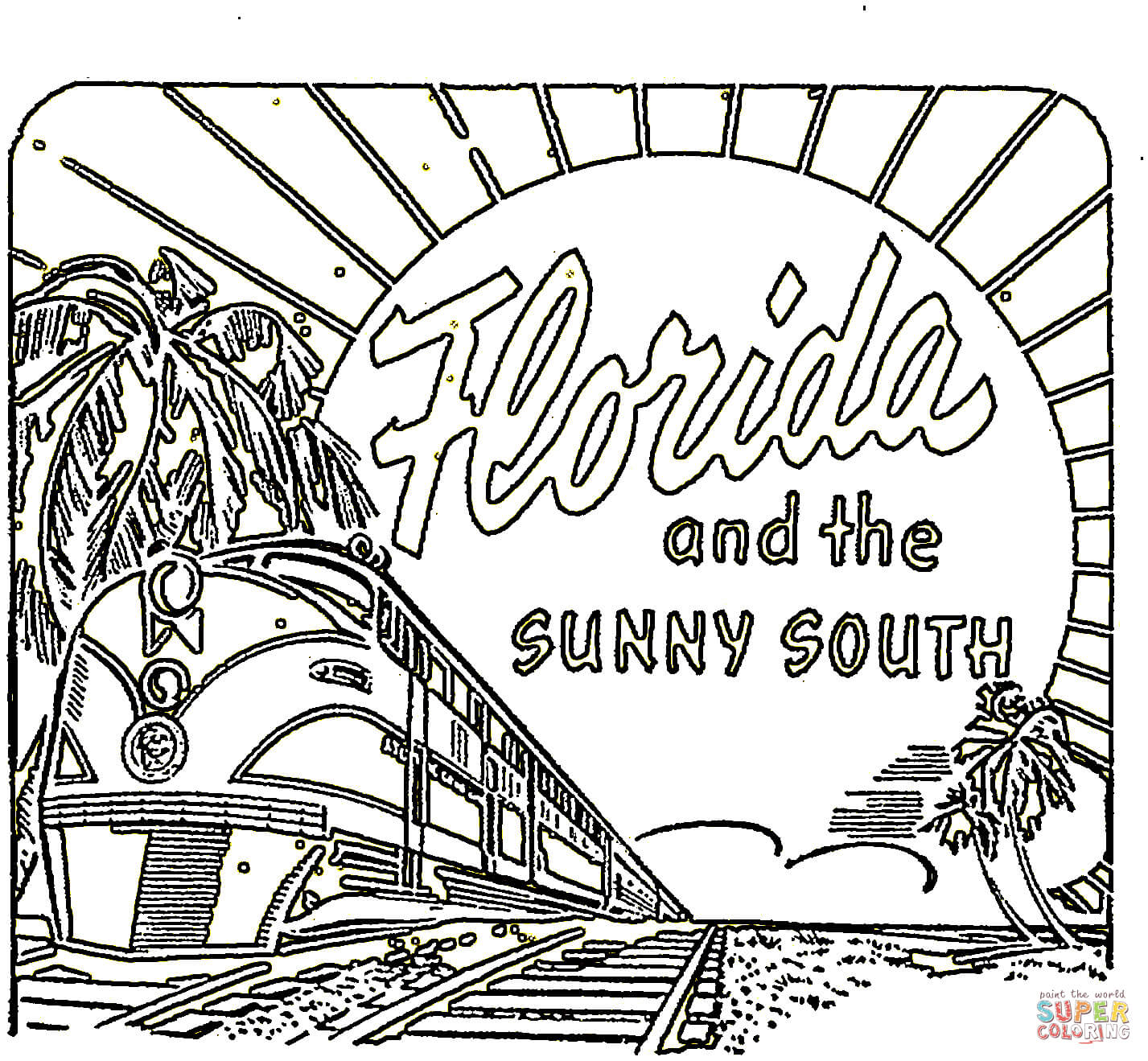 Florida Coloring Page  Coloring Home