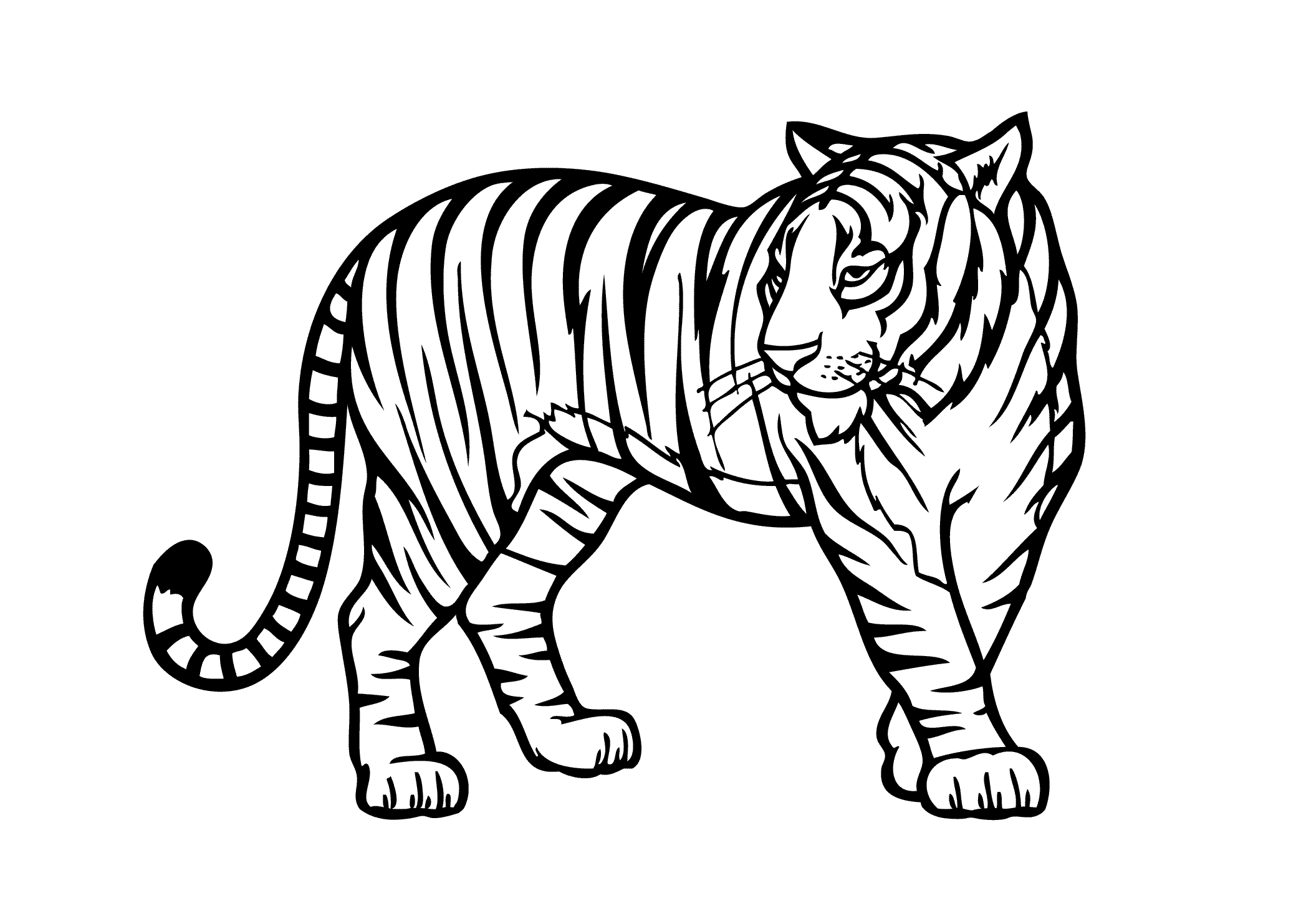 Animal Coloring Pages Tiger - Coloring Pages For All Ages
