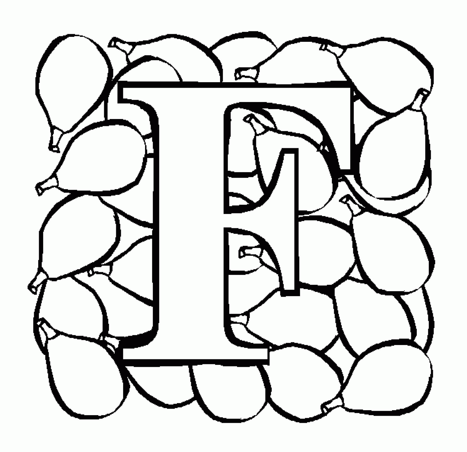  Letter F Coloring Page for Kids