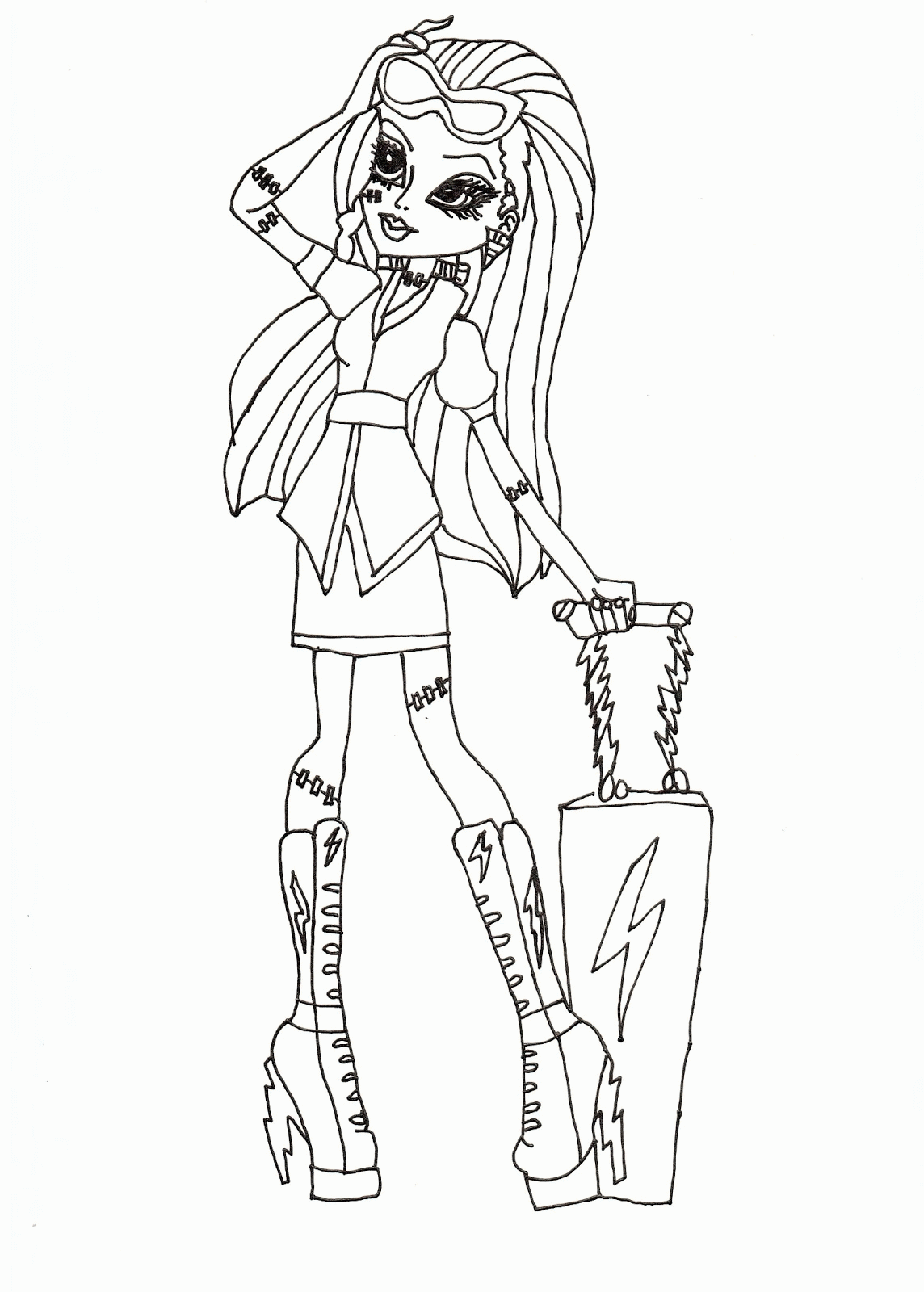 Monster High Colouring Pages Catty Noir Monster High
